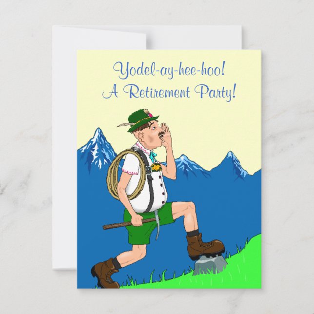 Yodeler Yodeling annonce une invitation à la retra (Devant)