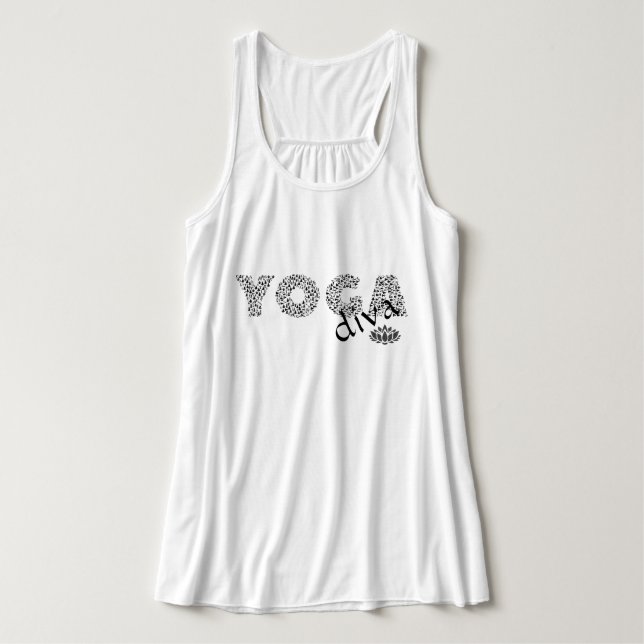 YOGA Bella Flowy Racerback Débardeur (Design devant)