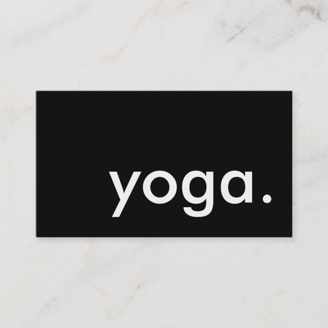 yoga. carte perforée de fidélité (Devant)