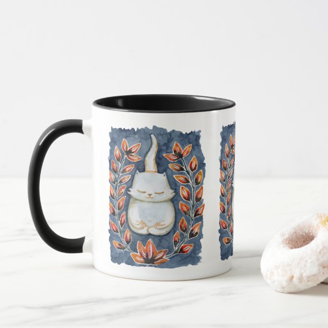 Yoga Cat Mug (Avec donut)