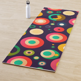 Yoga cercles rétro en différentes couleurs tapis de yog