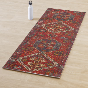 Yoga Conception de tapis orientaux en rouge et bleu