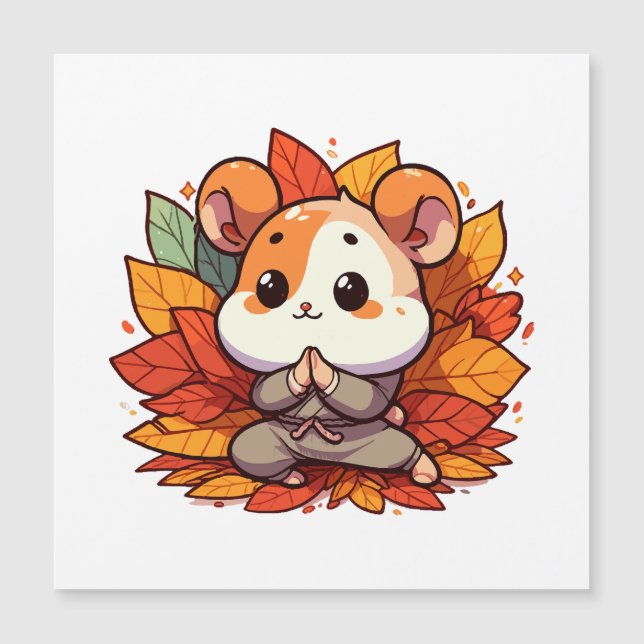 Yoga de hamster mignon d'automne (Devant)