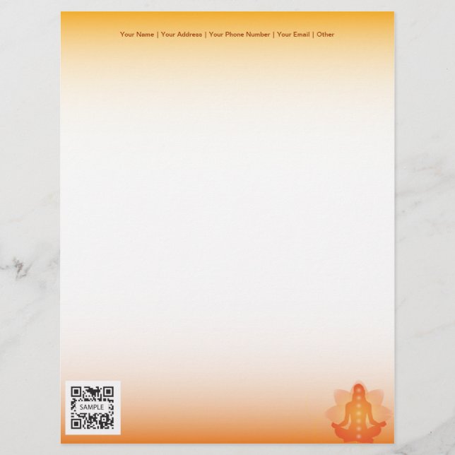 Yoga de modèle d'en-tête de lettre (Devant)