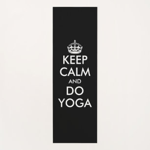 Yoga Drôle maintenez calme et faites le tapis noir de