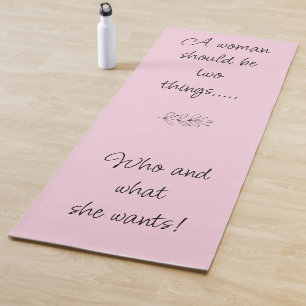 Yoga Encouragement tapis de yoga, femme forte