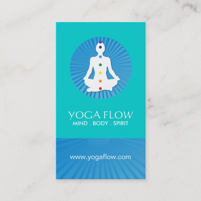 Yoga et cartes de visite de Reiki (Devant)