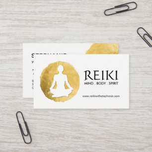 Yoga et cartes de visite de Reiki
