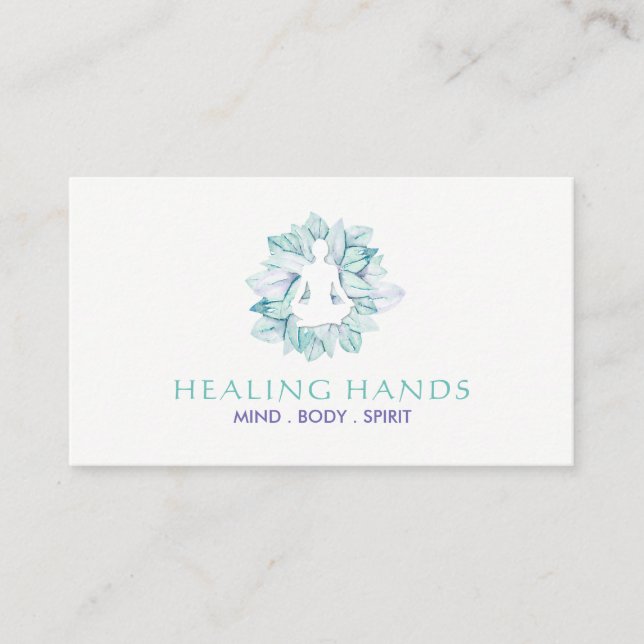 Yoga et cartes de visite de Reiki (Devant)
