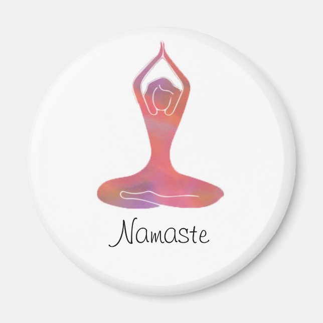 Yoga Girl Namaste Magnet (Devant)