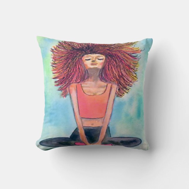 Yoga Girl Serenity Coussin d'art (Recto)