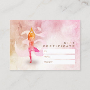 YOGA Instructeur Certificat cadeau Elegant Om Symb