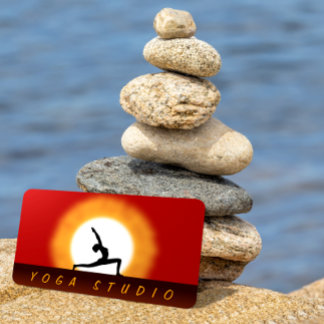 Yoga Instructeur Sunrise Pose Cartes Biz Standard