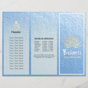 Yoga Instructor Studio Brochure Tri-Fold Lotus