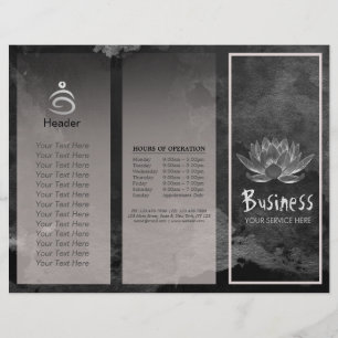 Yoga Instructor Studio Brochure Tri-Fold Lotus