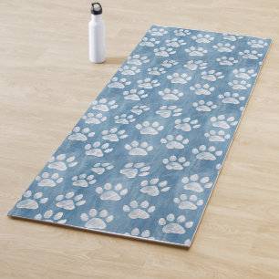 Yoga Joli Tapis de Sport Empreinte de Patte Bleue pour