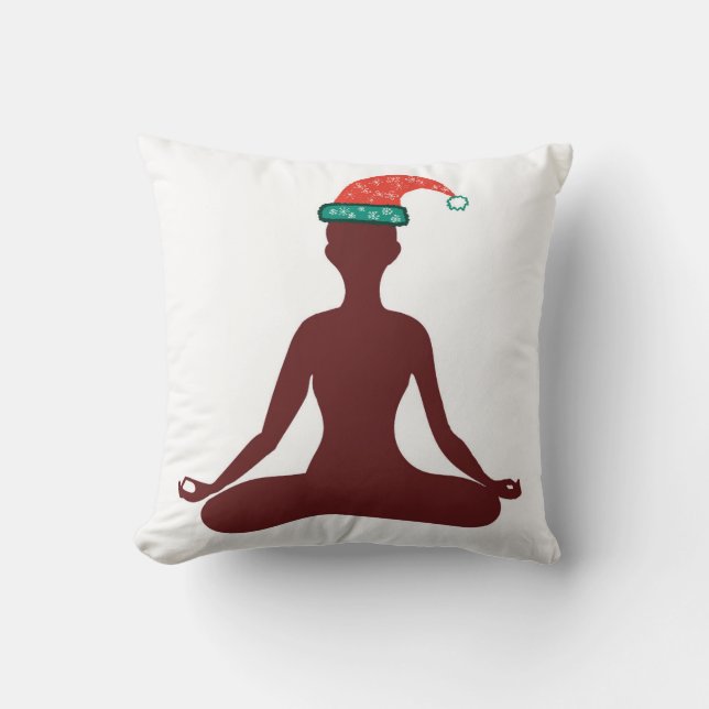 Yoga Joyeux Nouvel An Cusrom Texte Coussin (Recto)