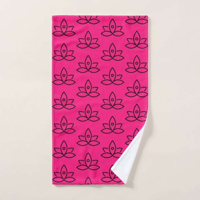 Yoga Lotus Fleur Bright Rose Yoga (Serviette à main)