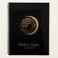 yoga lune trendy coach de vie arbre de vie or