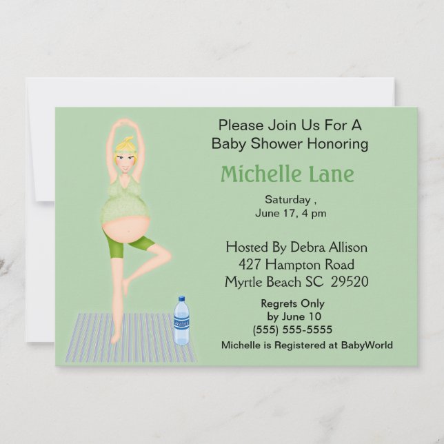 Yoga Maman Baby shower Invitation (Devant)