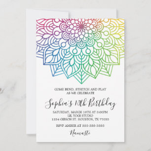 Yoga Mandala Invitation d'anniversaire