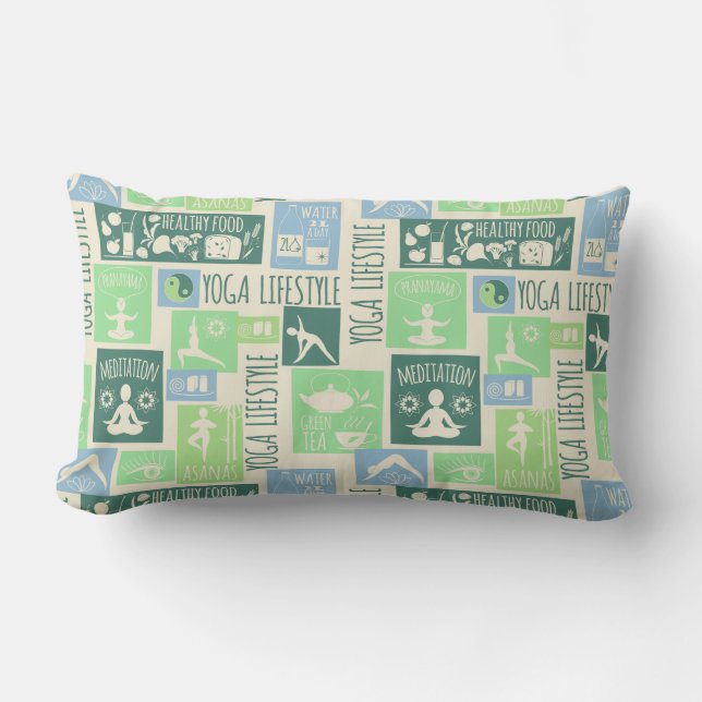 Yoga Motif lance des oreillers (Recto)