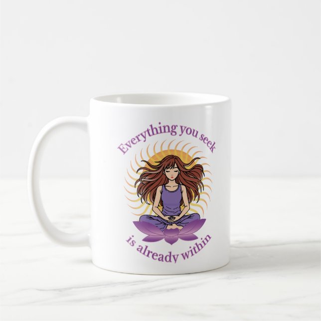 Yoga Mug – Spiritual Gift for Women, Calm Vibes (Gauche)