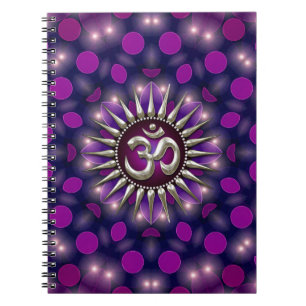 Yoga Om Purple Carnet d'énergie de guérison