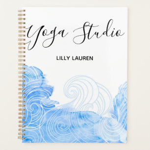 Yoga Pilates Reiki Studio Blue Waves Aquarelle
