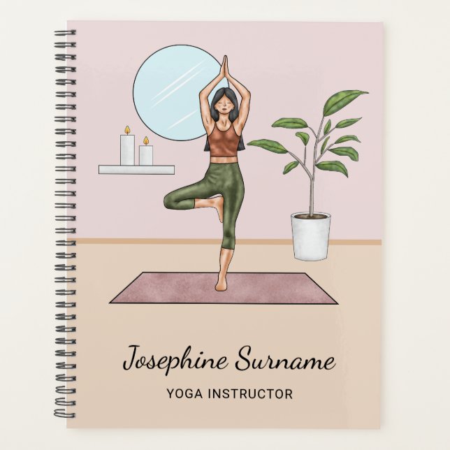 Yoga Pose de l'Arbre Vrikshasana Professeur et Nom (Devant)
