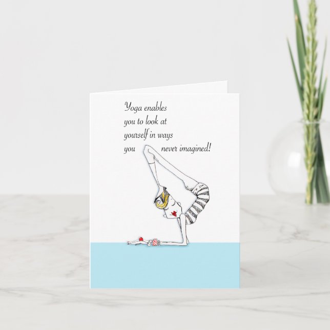 Yoga Pose Yoga Carte humour pour cadrage (Devant)