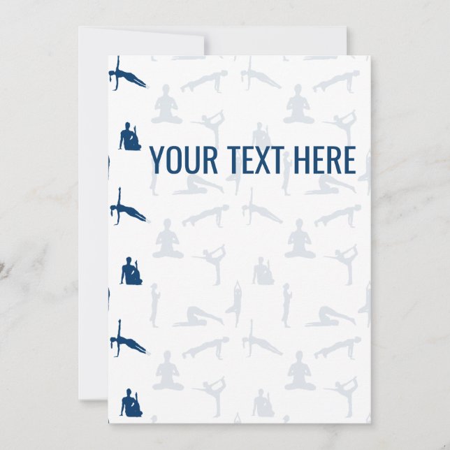 Yoga Poses Asanas Faire-part (Devant)