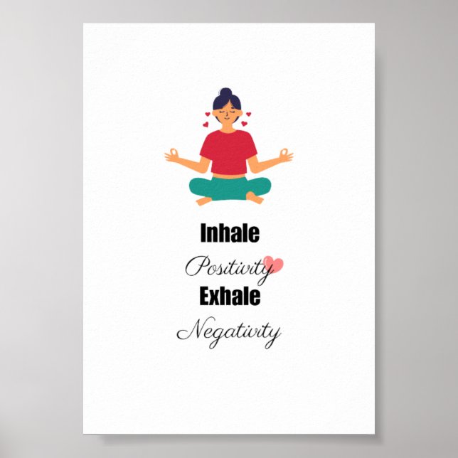 yoga positif cite décoration murale de l'affiche (Devant)