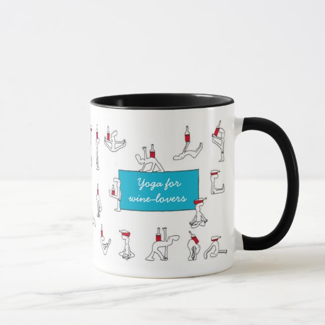 Yoga pour la tasse de blanc de Winelovers (Droite)