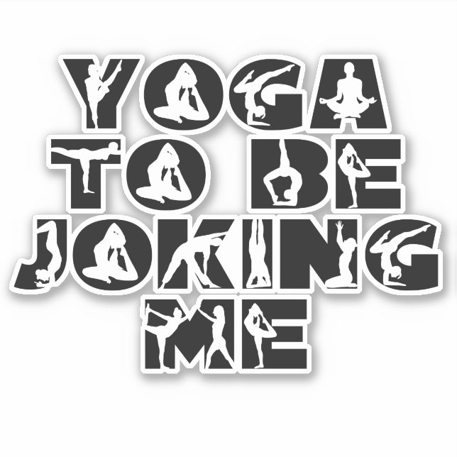 Yoga Pour Me Plaisanter Sticker Coupé (Devant)