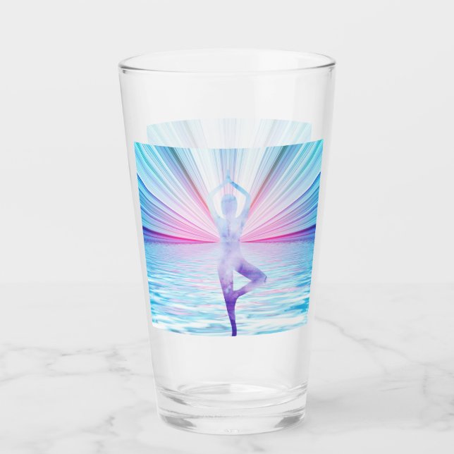 Yoga Rainbow Color Chakra Tumbler Boire du verre (Devant)