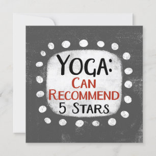 Yoga Review 5 étoiles Carte de voeux