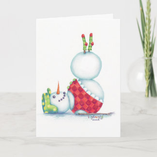 yoga snowman carte de noël / flair scandinave
