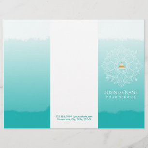 Yoga Spa Gold Triangle Mandala Aquarelle Triple