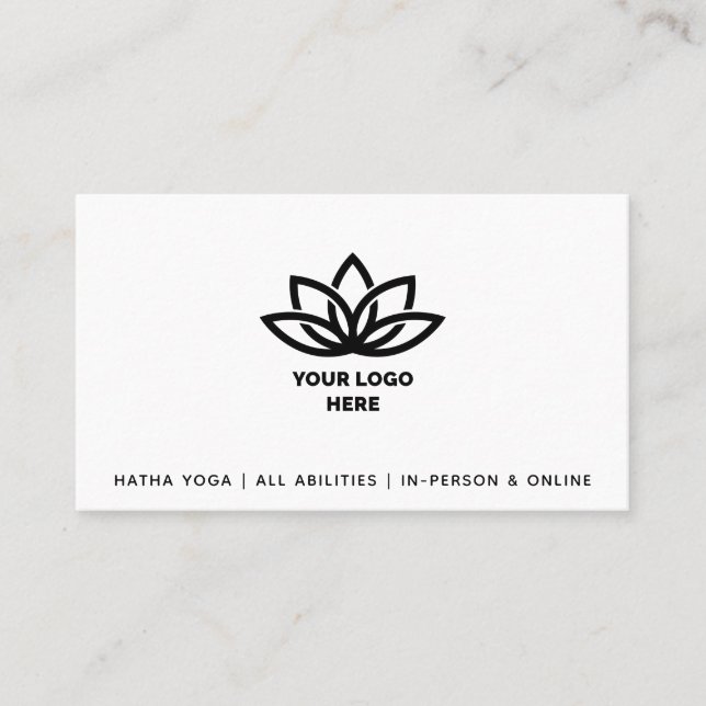 Yoga Studio Ajouter votre logo Carte de visite de  (Devant)