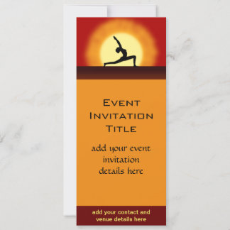 Yoga Sunrise Pose Silhouette Adhésion Invitation