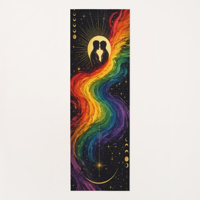 Yoga Tapis de méditation LGBTQ céleste (Devant)