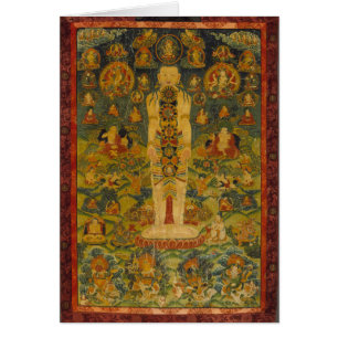 Yoga tibétain Thangka d'homme cosmique