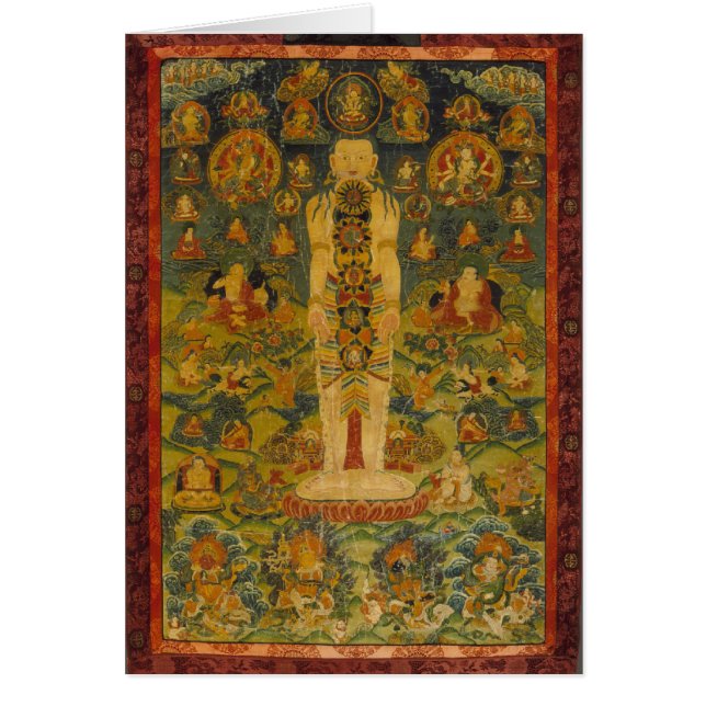 Yoga tibétain Thangka d'homme cosmique (Devant)