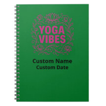 Yoga Vibes Lotus Vines Minutieux Journal