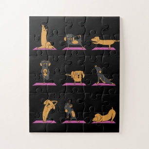 Yoga Wiener Dog Dachshund Funny Jig Saw Puzzle