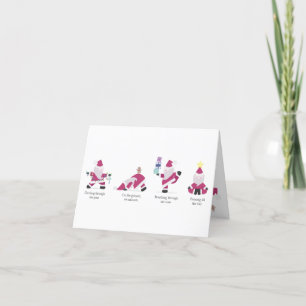 Yogi Père Noël Funny Yoga Pun Noël Carte