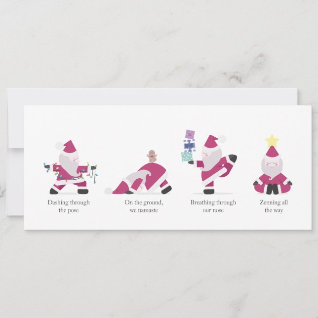 Yogi Père Noël Funny Yoga Pun Noël Carte (Devant)
