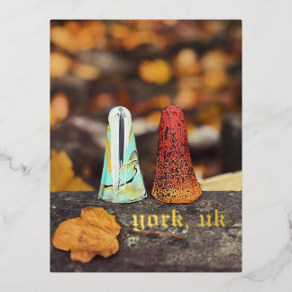 York Ghosts UK Foil Carte postale Halloween Éffray