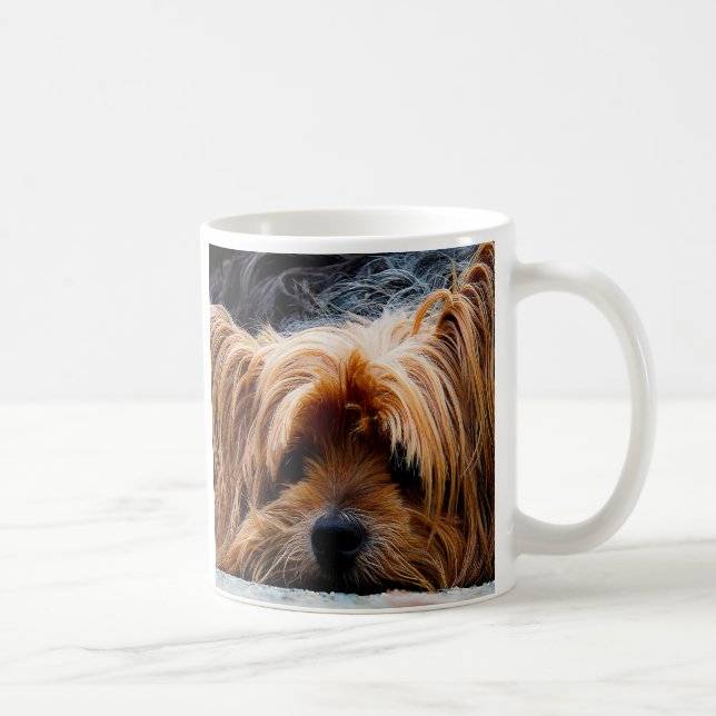 Yorkie Chien Chien Chiot Mug Coffee Mug Coupe (Droite)